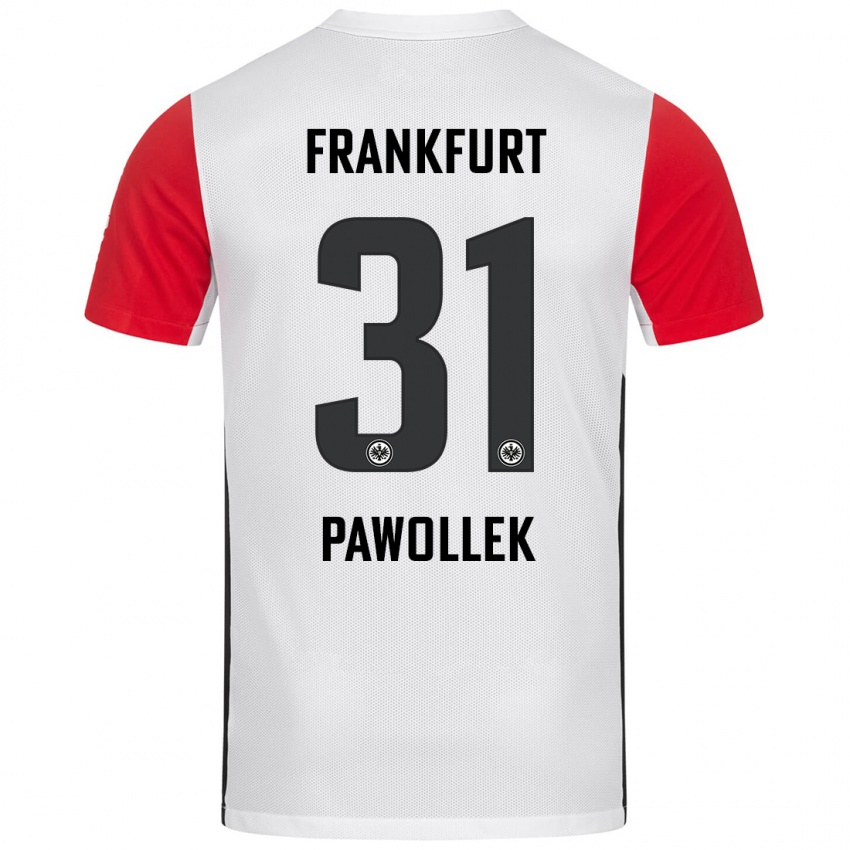 Niño Camiseta Tanja Pawollek #31 Blanco Rojo 1ª Equipación 2024/25 La Camisa México