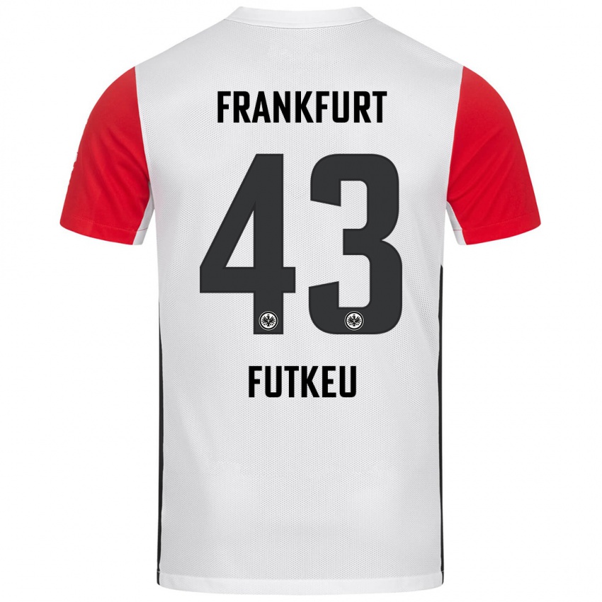 Niño Camiseta Noel Futkeu #43 Blanco Rojo 1ª Equipación 2024/25 La Camisa México