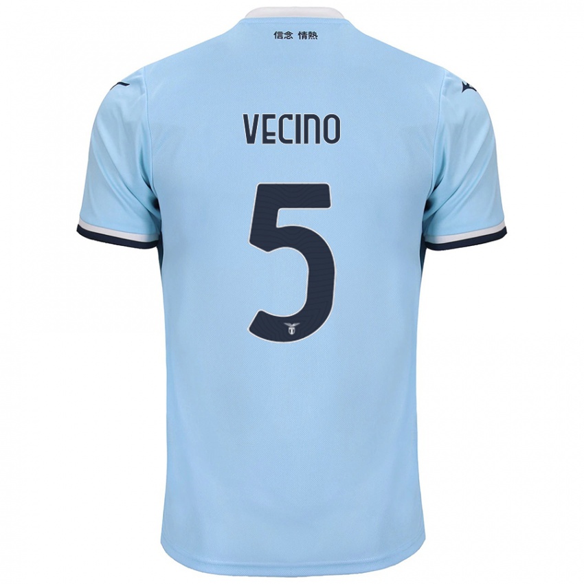 Niño Camiseta Matías Vecino #5 Azul 1ª Equipación 2024/25 La Camisa México