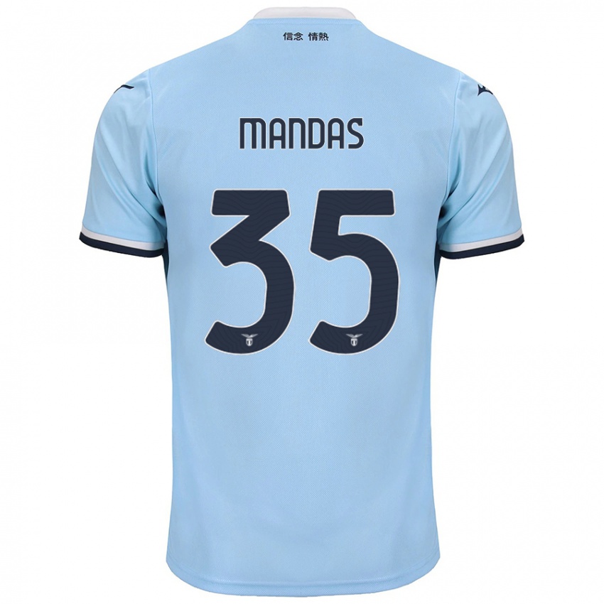 Niño Camiseta Christos Mandas #35 Azul 1ª Equipación 2024/25 La Camisa México