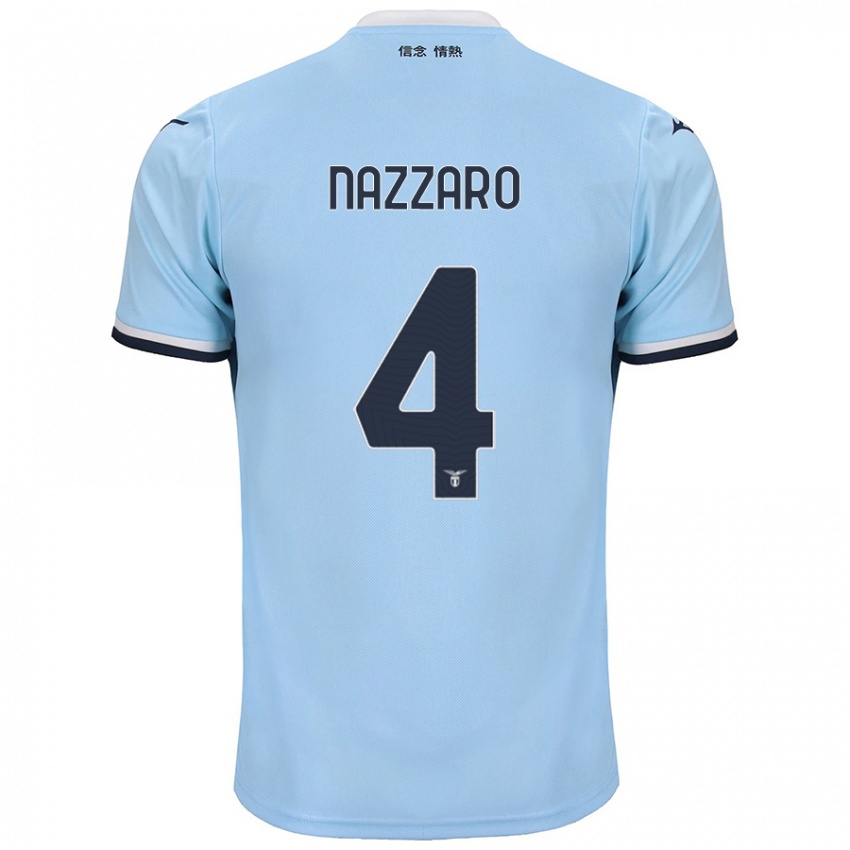 Niño Camiseta Marco Nazzaro #4 Azul 1ª Equipación 2024/25 La Camisa México