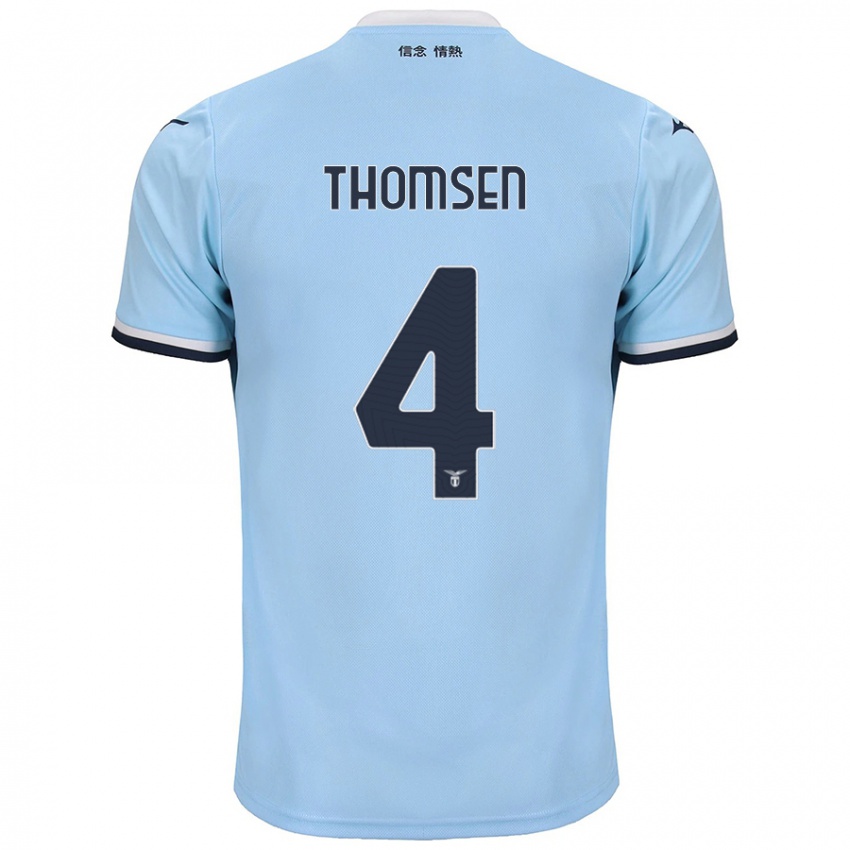 Niño Camiseta Maria Møller Thomsen #4 Azul 1ª Equipación 2024/25 La Camisa México