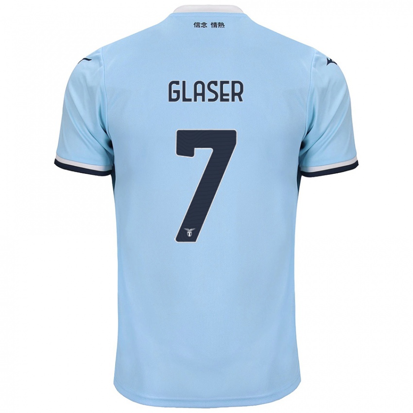 Niño Camiseta Julia Glaser #7 Azul 1ª Equipación 2024/25 La Camisa México