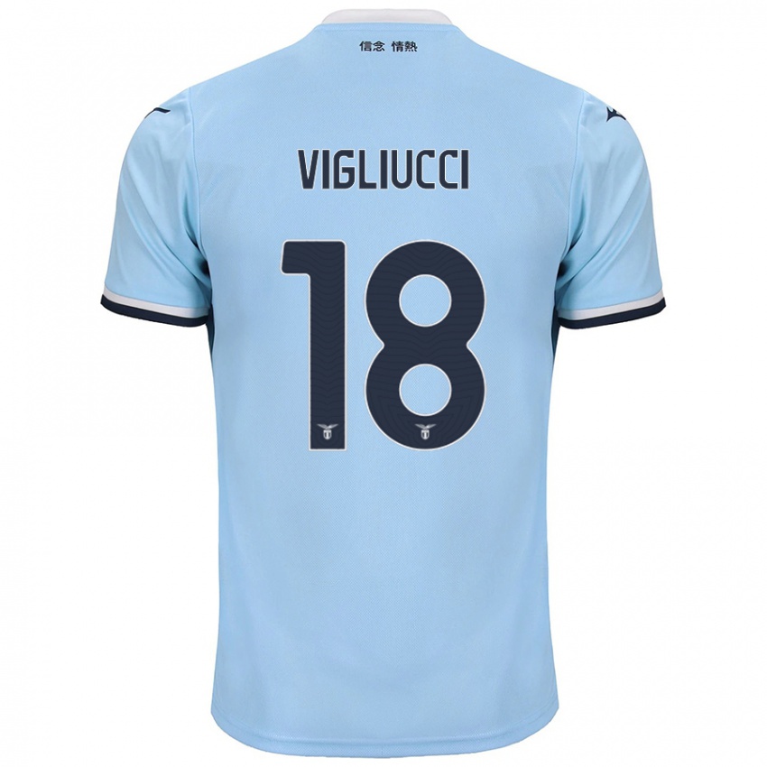 Niño Camiseta Chiara Vigliucci #18 Azul 1ª Equipación 2024/25 La Camisa México