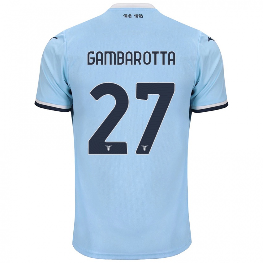 Niño Camiseta Margot Gambarotta #27 Azul 1ª Equipación 2024/25 La Camisa México