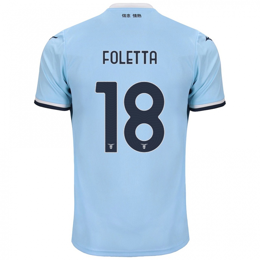 Niño Camiseta Isabella Foletta #18 Azul 1ª Equipación 2024/25 La Camisa México