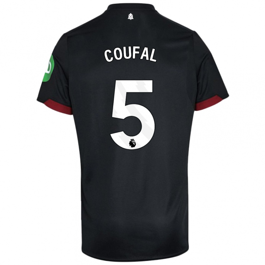 Niño Camiseta Vladimir Coufal #5 Negro Blanco 2ª Equipación 2024/25 La Camisa México