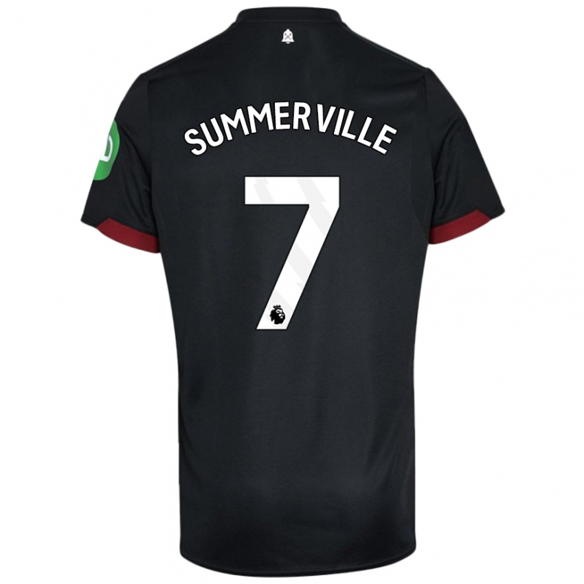 Niño Camiseta Crysencio Summerville #7 Negro Blanco 2ª Equipación 2024/25 La Camisa México