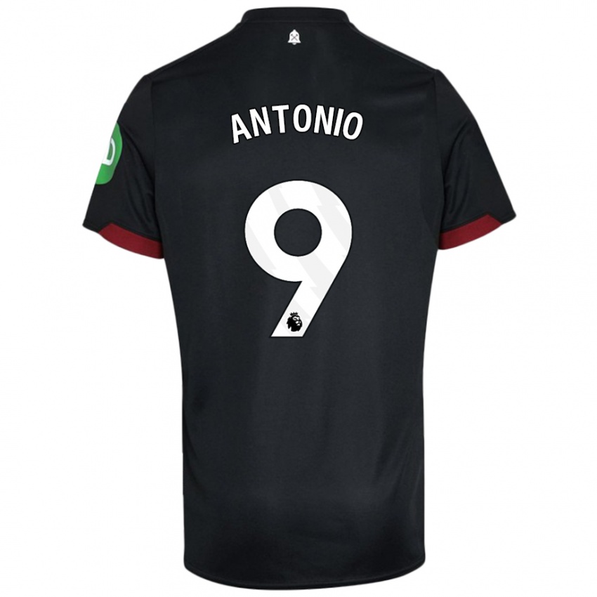 Niño Camiseta Michail Antonio #9 Negro Blanco 2ª Equipación 2024/25 La Camisa México