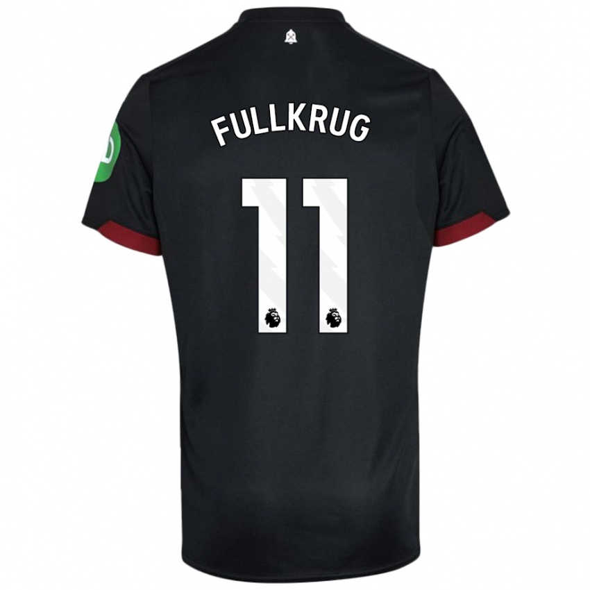 Niño Camiseta Niclas Füllkrug #11 Negro Blanco 2ª Equipación 2024/25 La Camisa México