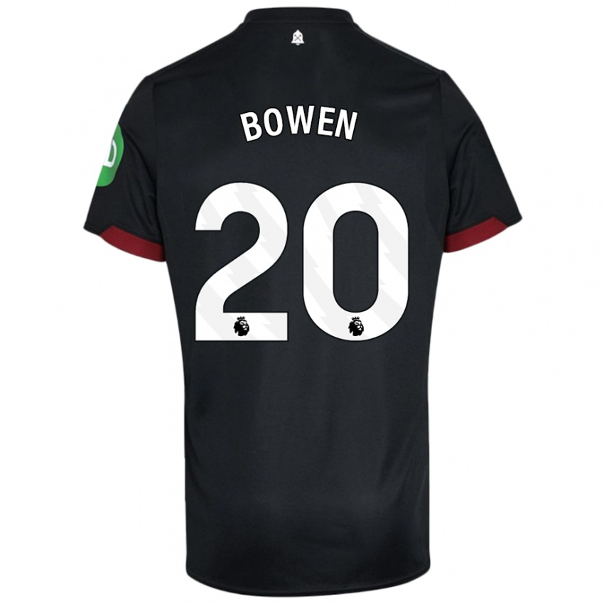 Niño Camiseta Jarrod Bowen #20 Negro Blanco 2ª Equipación 2024/25 La Camisa México