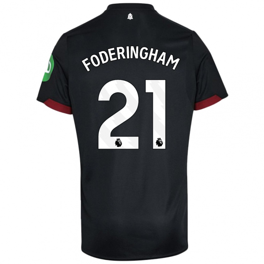 Niño Camiseta Wes Foderingham #21 Negro Blanco 2ª Equipación 2024/25 La Camisa México