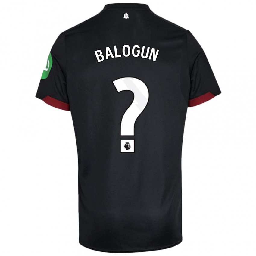 Niño Camiseta Majid Balogun #0 Negro Blanco 2ª Equipación 2024/25 La Camisa México