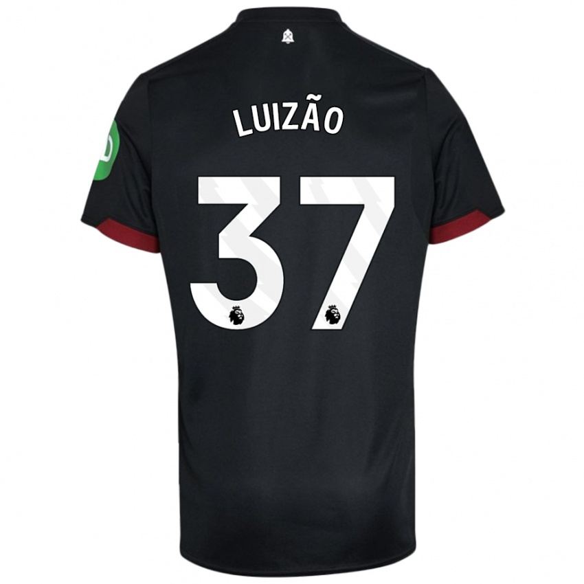 Niño Camiseta Luizão #37 Negro Blanco 2ª Equipación 2024/25 La Camisa México