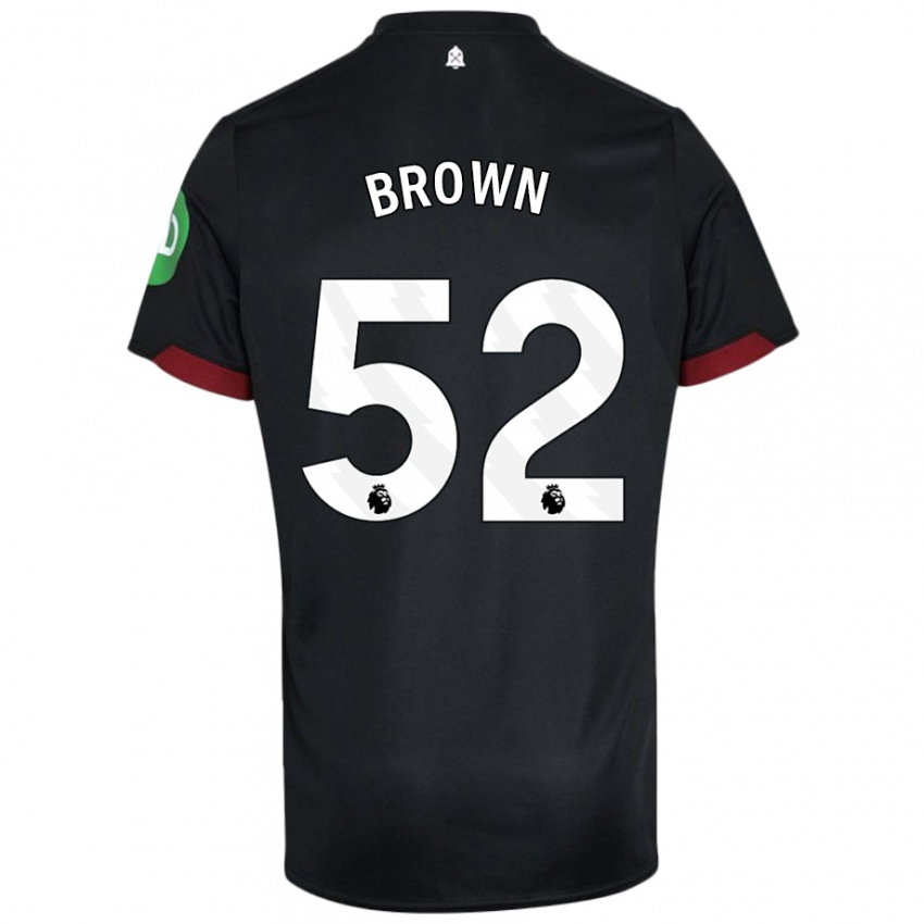 Niño Camiseta Luis Brown #52 Negro Blanco 2ª Equipación 2024/25 La Camisa México