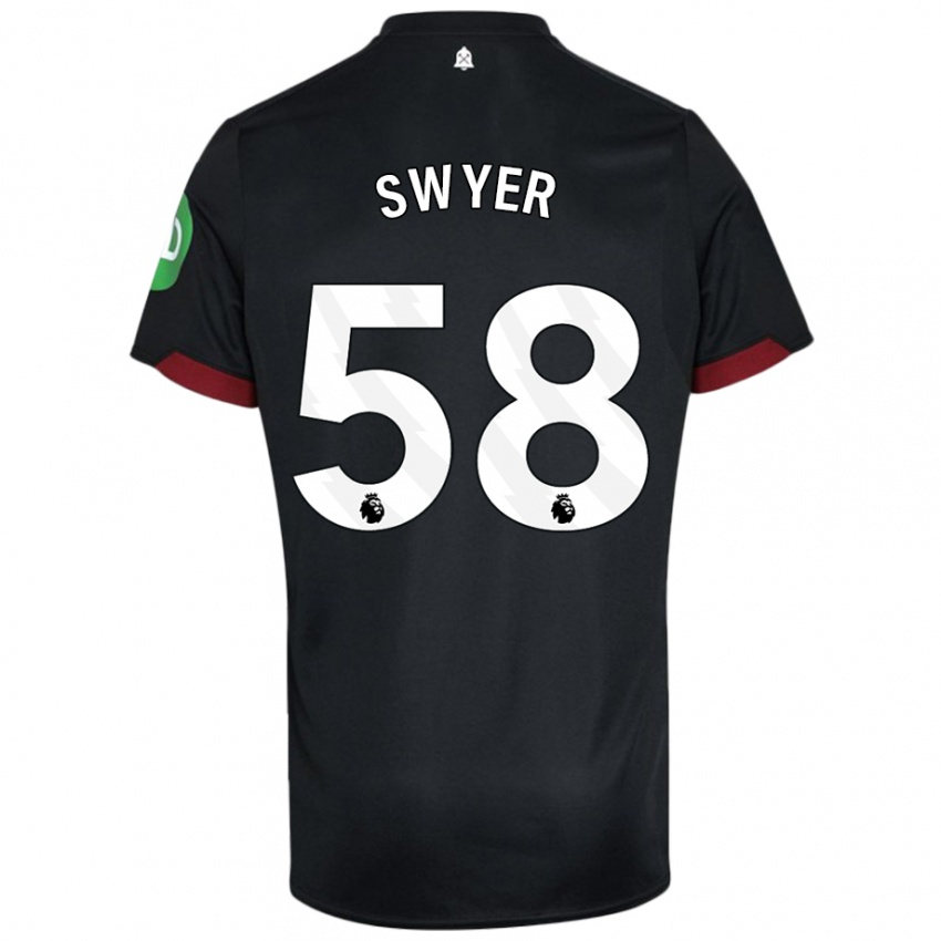 Niño Camiseta Kamarai Swyer #58 Negro Blanco 2ª Equipación 2024/25 La Camisa México