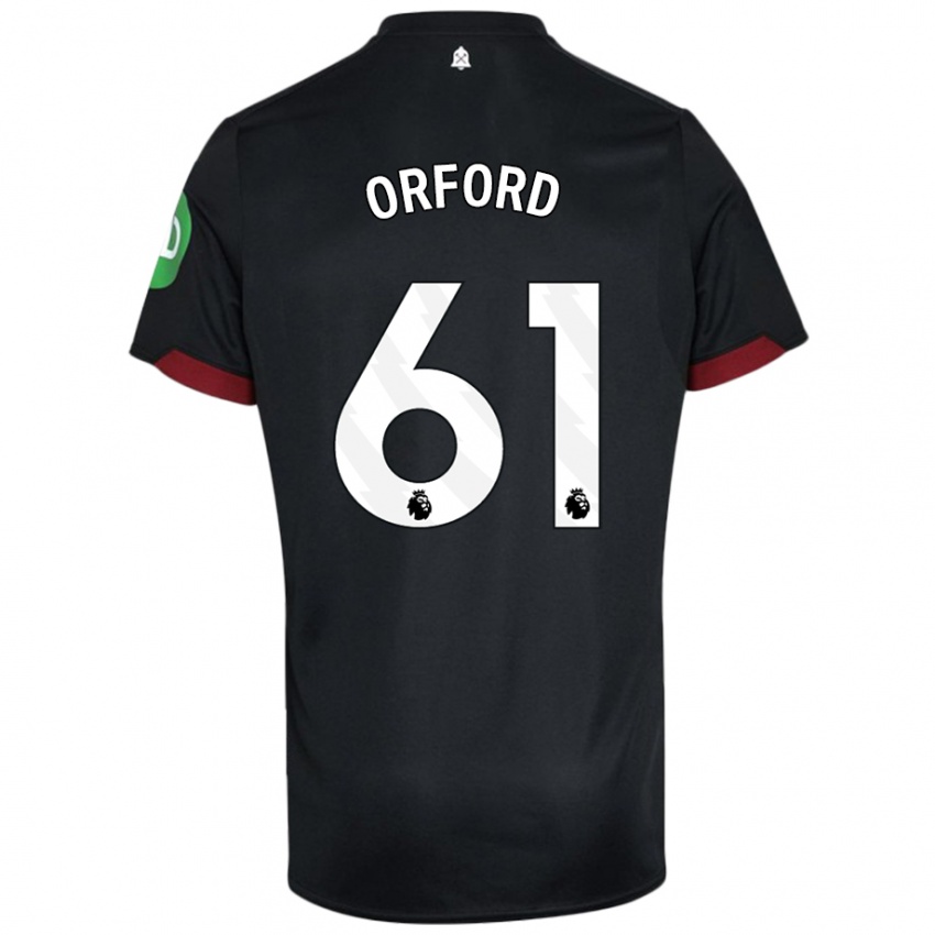 Niño Camiseta Lewis Orford #61 Negro Blanco 2ª Equipación 2024/25 La Camisa México