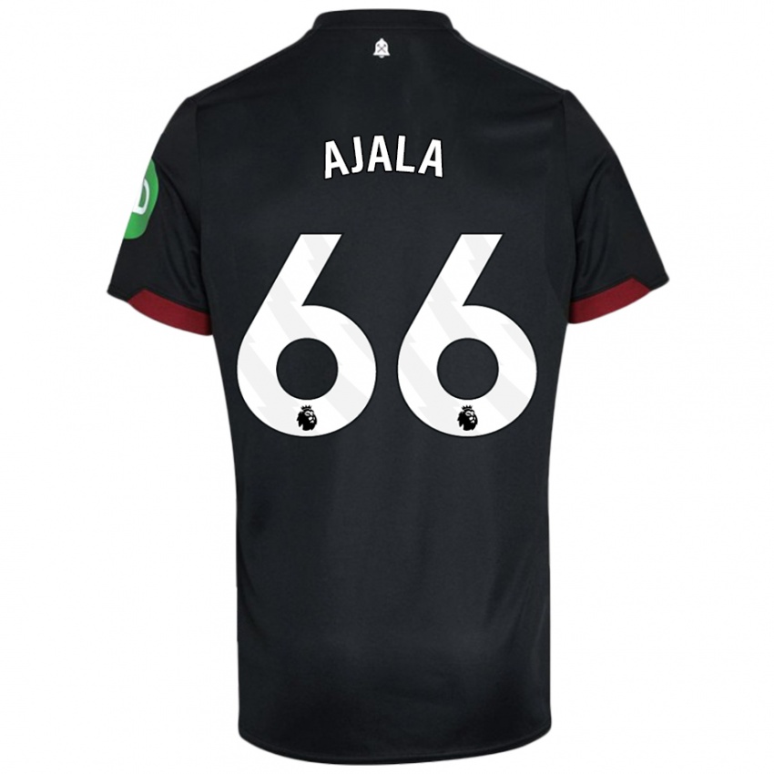 Niño Camiseta Joshua Ajala #66 Negro Blanco 2ª Equipación 2024/25 La Camisa México