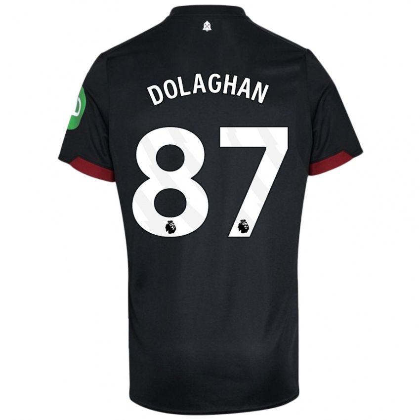 Niño Camiseta Brad Dolaghan #87 Negro Blanco 2ª Equipación 2024/25 La Camisa México