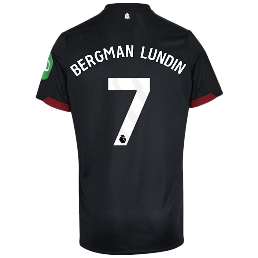 Niño Camiseta Marika Bergman-Lundin #7 Negro Blanco 2ª Equipación 2024/25 La Camisa México