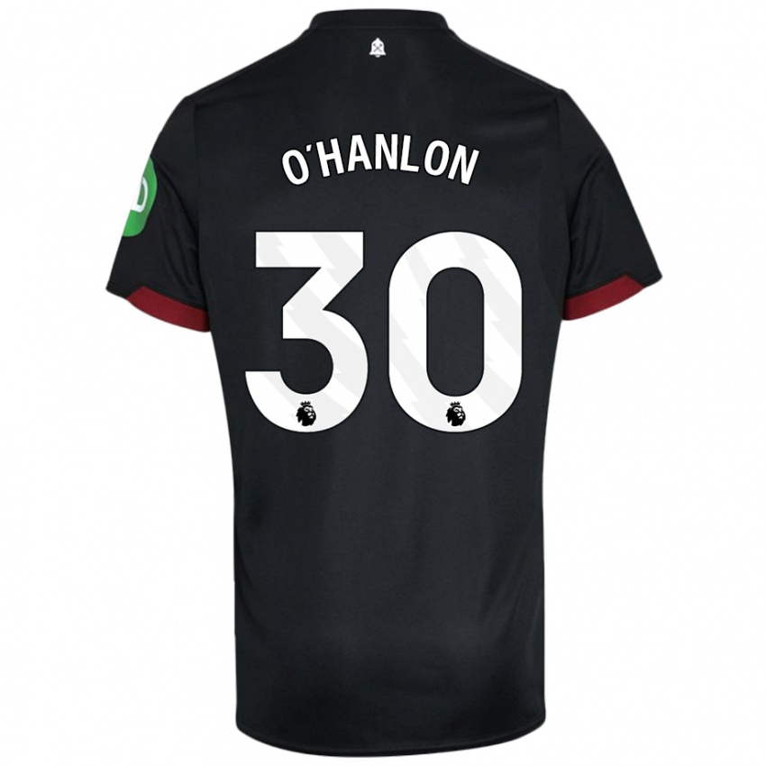 Niño Camiseta Katie O'hanlon #30 Negro Blanco 2ª Equipación 2024/25 La Camisa México