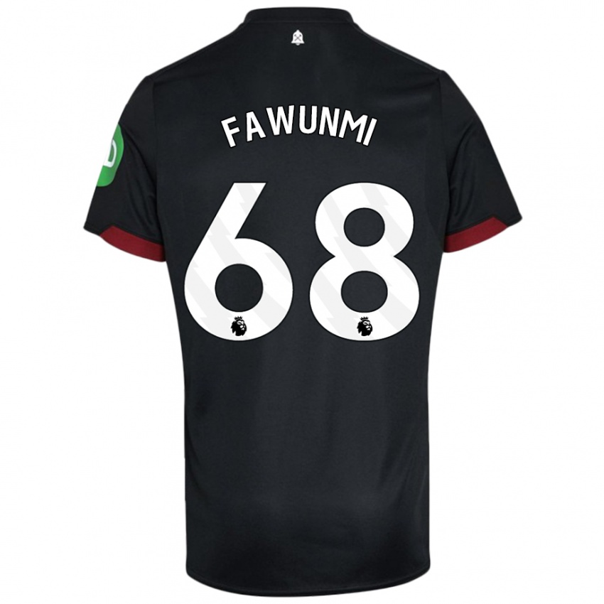 Niño Camiseta Favour Fawunmi #68 Negro Blanco 2ª Equipación 2024/25 La Camisa México