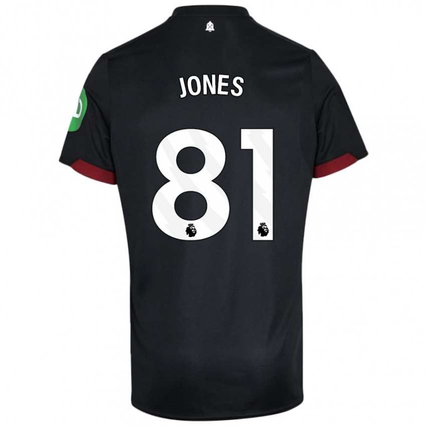 Niño Camiseta Liam Jones #81 Negro Blanco 2ª Equipación 2024/25 La Camisa México