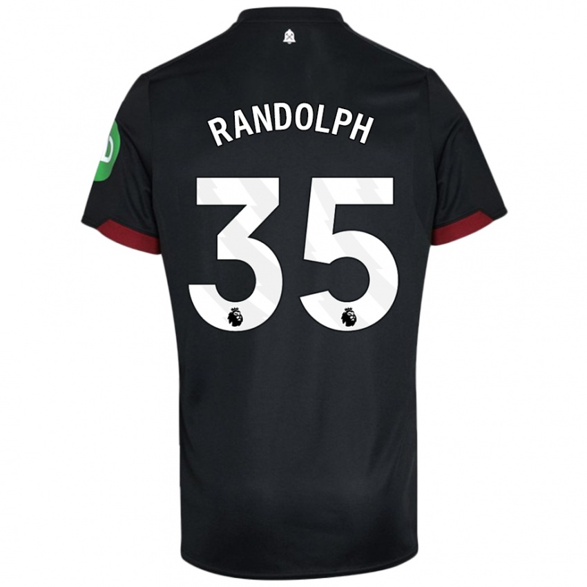 Niño Camiseta Darren Randolph #35 Negro Blanco 2ª Equipación 2024/25 La Camisa México