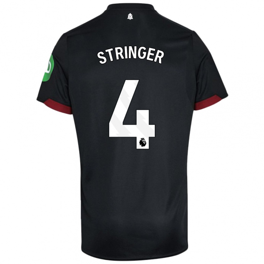 Niño Camiseta Abbey-Leigh Stringer #4 Negro Blanco 2ª Equipación 2024/25 La Camisa México