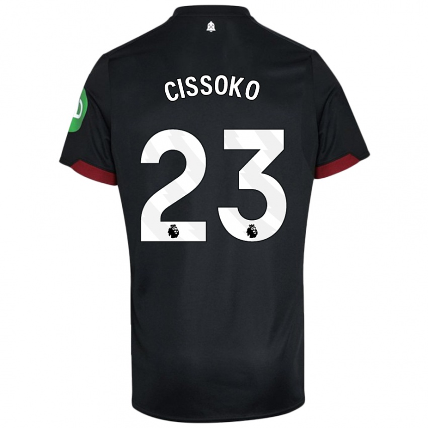 Niño Camiseta Hawa Cissoko #23 Negro Blanco 2ª Equipación 2024/25 La Camisa México