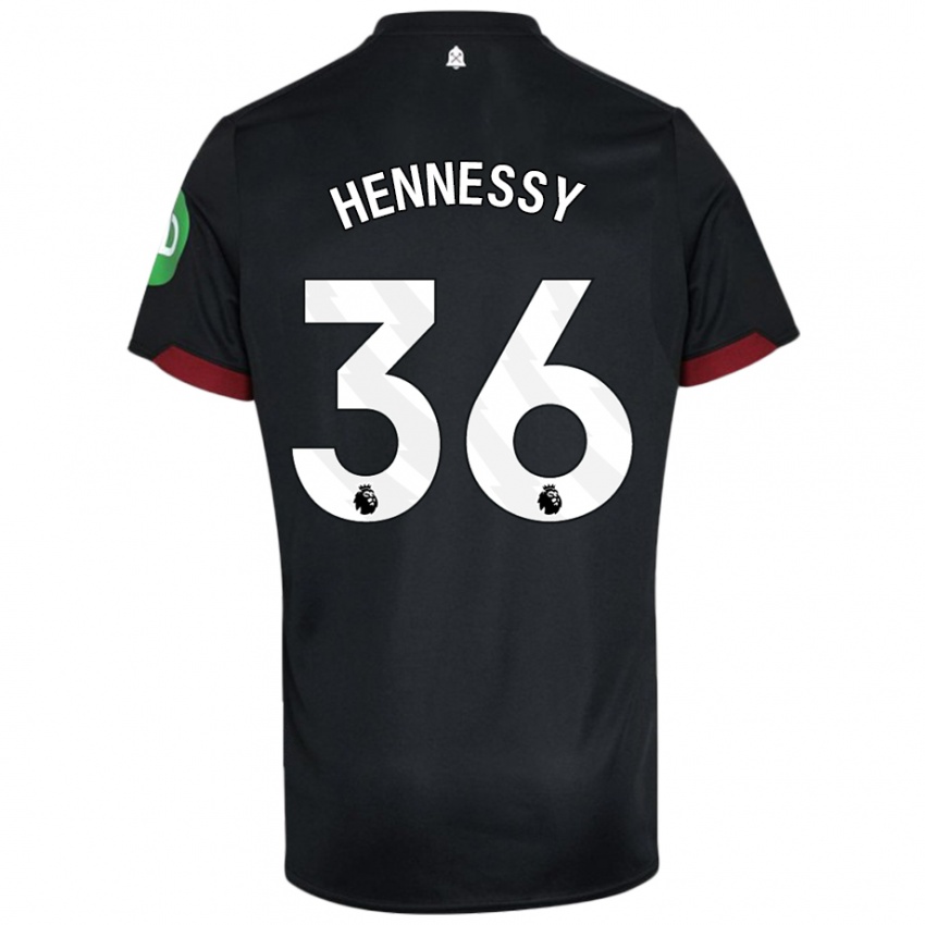 Niño Camiseta Alexandra Hennessy #36 Negro Blanco 2ª Equipación 2024/25 La Camisa México