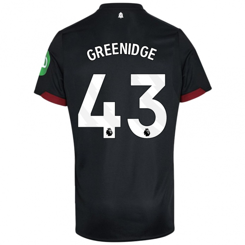 Niño Camiseta Will Greenidge #43 Negro Blanco 2ª Equipación 2024/25 La Camisa México