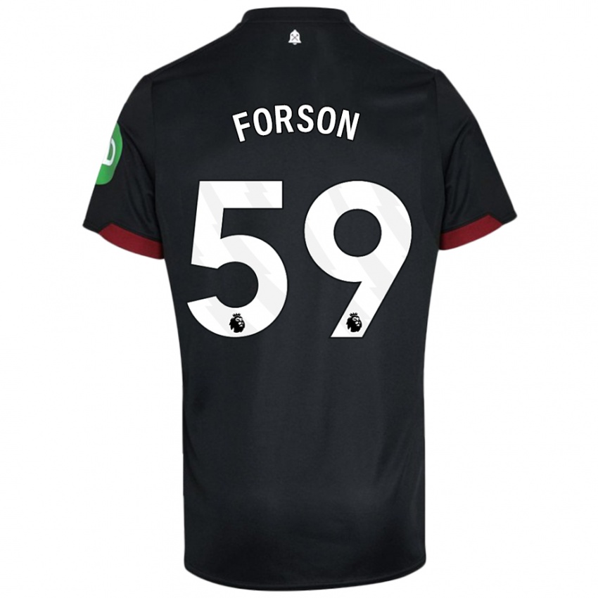 Niño Camiseta Keenan Forson #59 Negro Blanco 2ª Equipación 2024/25 La Camisa México