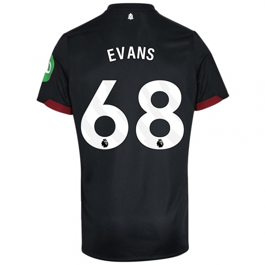 Niño Camiseta Isaac Evans #68 Negro Blanco 2ª Equipación 2024/25 La Camisa México