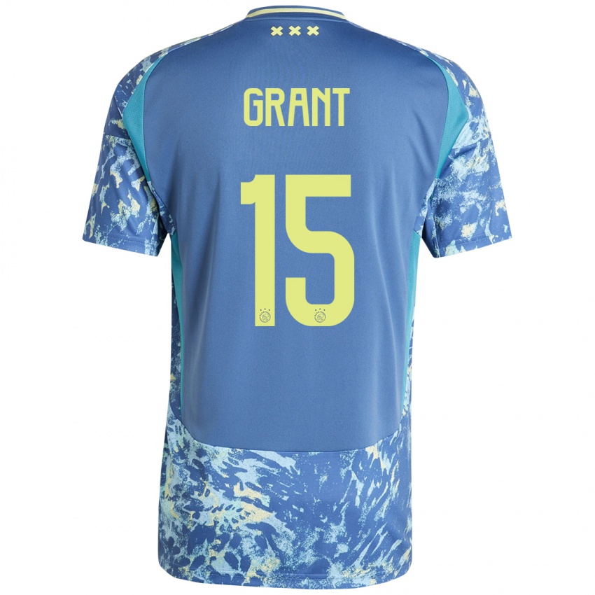 Niño Camiseta Chasity Grant #15 Gris Azul Amarillo 2ª Equipación 2024/25 La Camisa México