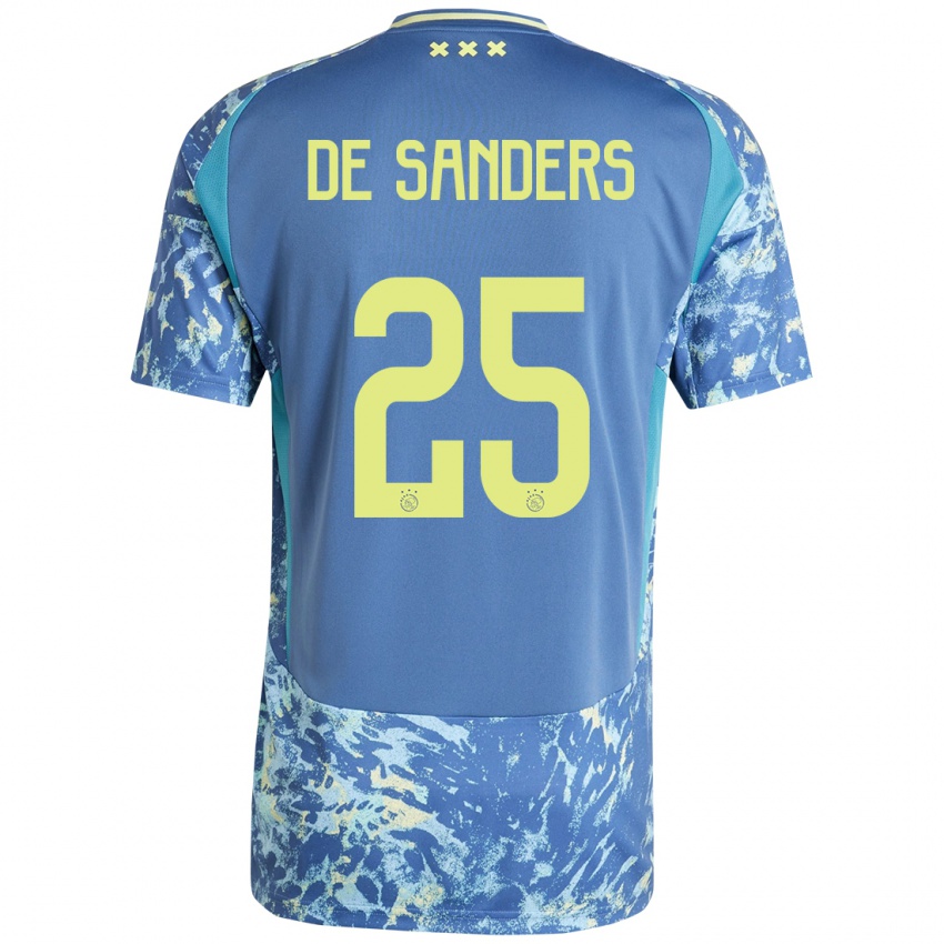 Niño Camiseta Kay-Lee De Sanders #25 Gris Azul Amarillo 2ª Equipación 2024/25 La Camisa México