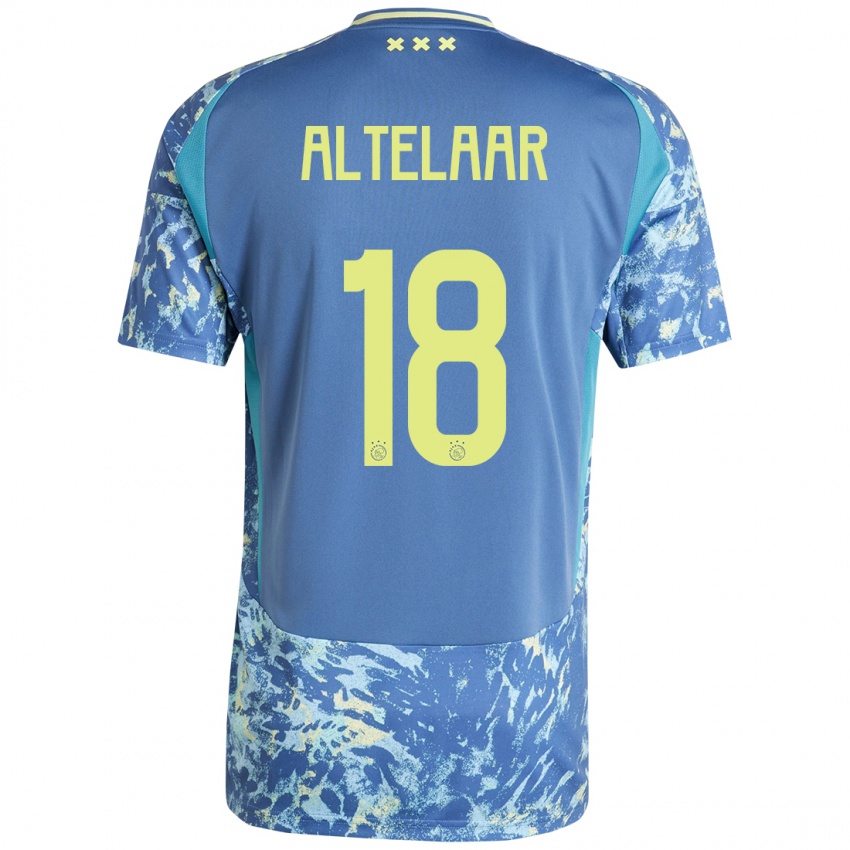 Niño Camiseta Jamie Altelaar #18 Gris Azul Amarillo 2ª Equipación 2024/25 La Camisa México