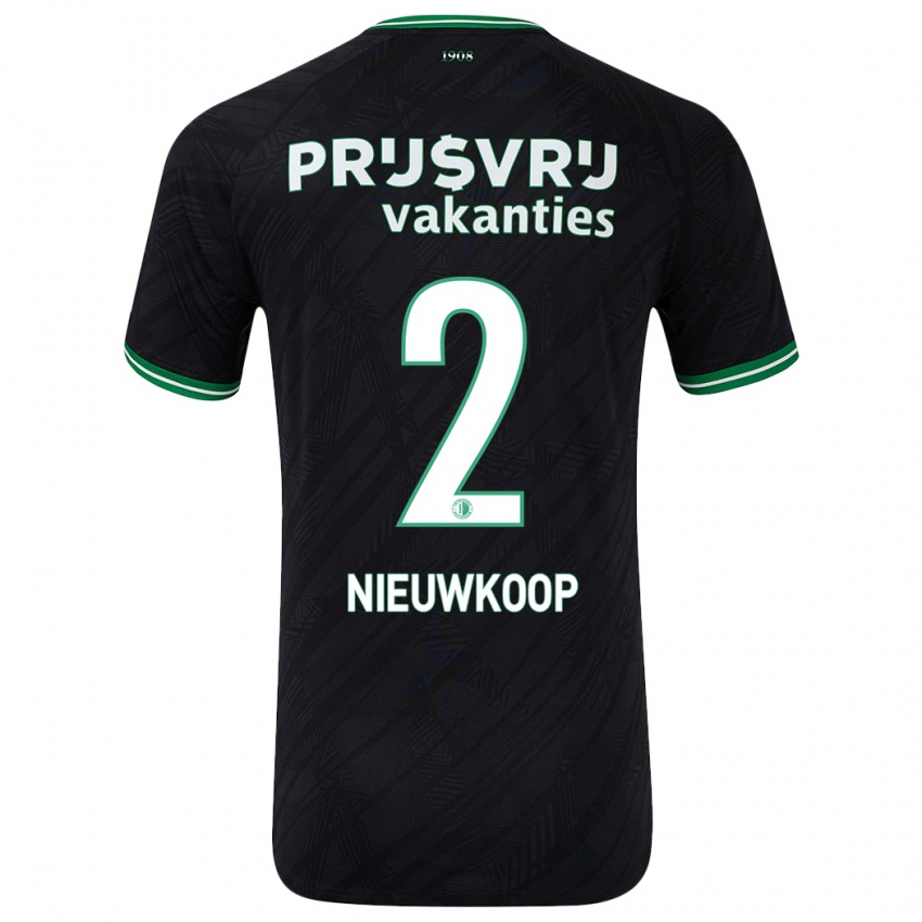 Niño Camiseta Bart Nieuwkoop #2 Negro Verde 2ª Equipación 2024/25 La Camisa México