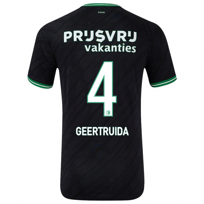 Niño Camiseta Lutsharel Geertruida #4 Negro Verde 2ª Equipación 2024/25 La Camisa México