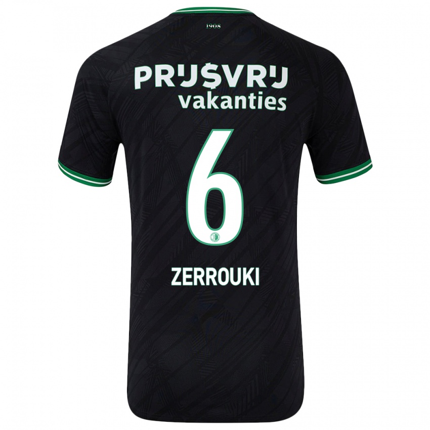 Niño Camiseta Ramiz Zerrouki #6 Negro Verde 2ª Equipación 2024/25 La Camisa México