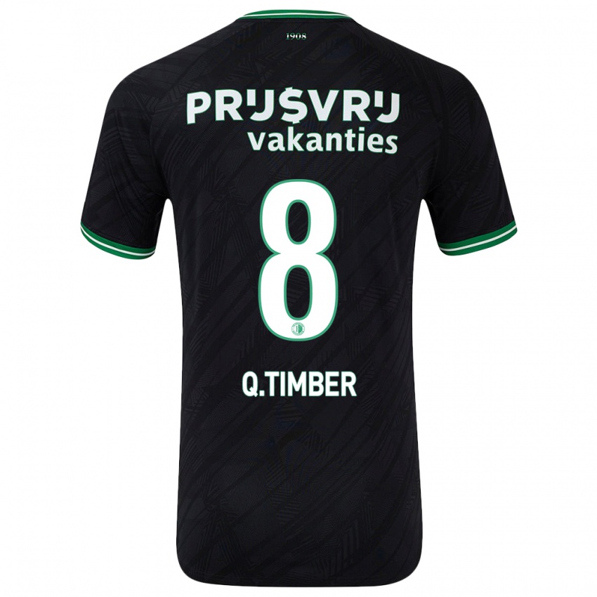 Niño Camiseta Quinten Timber #8 Negro Verde 2ª Equipación 2024/25 La Camisa México