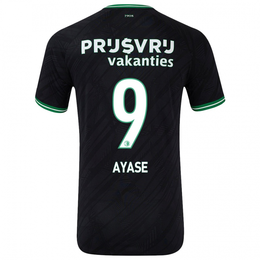 Niño Camiseta Ayase Ueda #9 Negro Verde 2ª Equipación 2024/25 La Camisa México