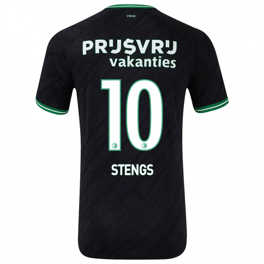 Niño Camiseta Calvin Stengs #10 Negro Verde 2ª Equipación 2024/25 La Camisa México