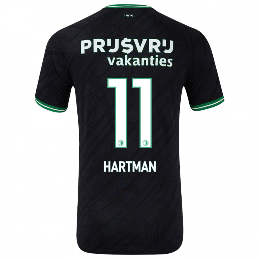 Niño Camiseta Quilindschy Hartman #11 Negro Verde 2ª Equipación 2024/25 La Camisa México