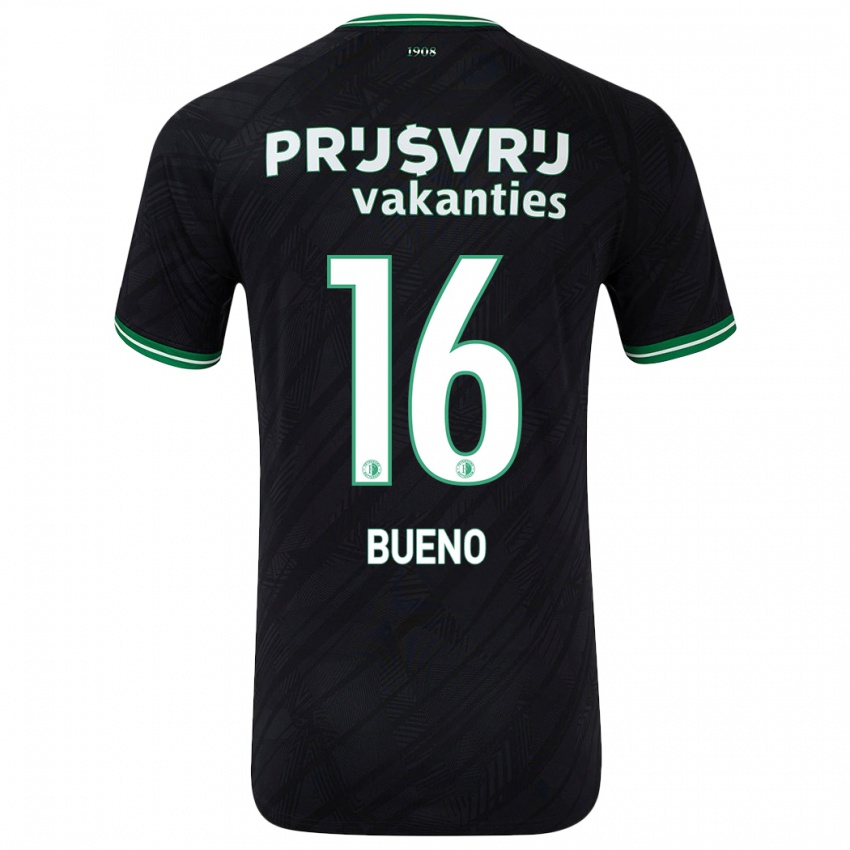 Niño Camiseta Hugo Bueno #16 Negro Verde 2ª Equipación 2024/25 La Camisa México