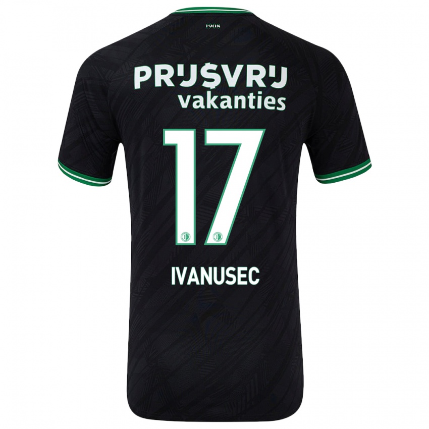 Niño Camiseta Luka Ivanusec #17 Negro Verde 2ª Equipación 2024/25 La Camisa México