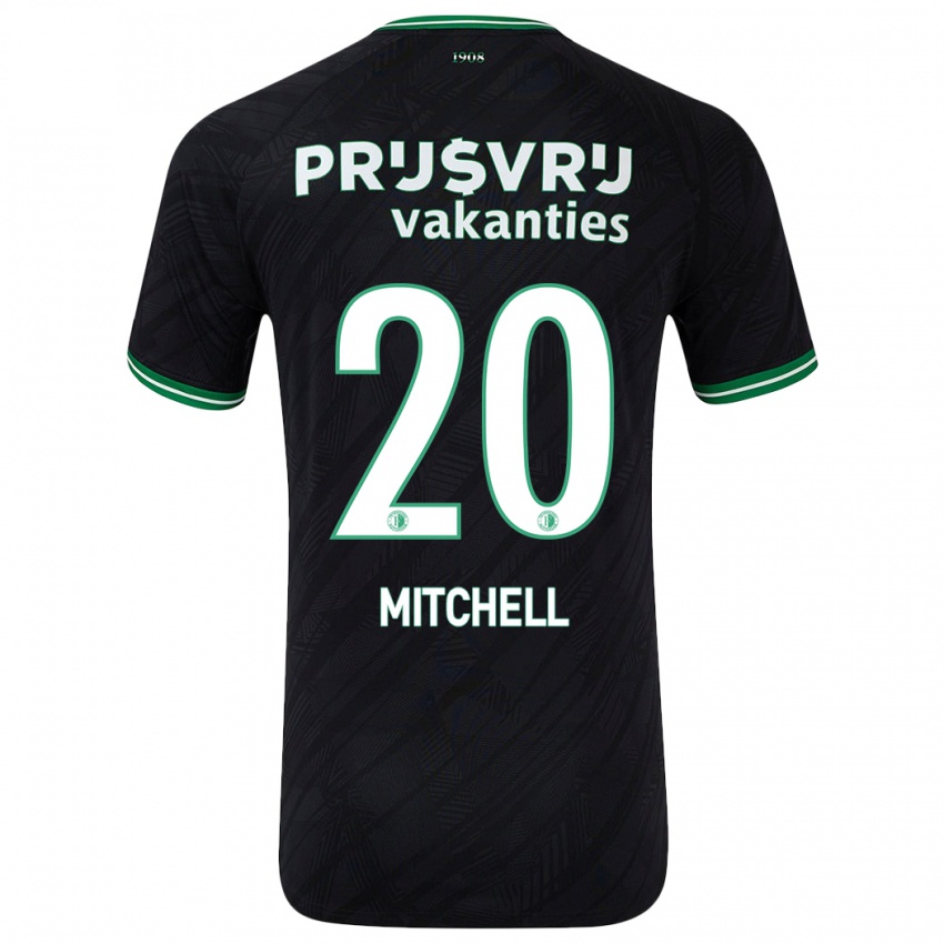 Niño Camiseta Jeyland Mitchell #20 Negro Verde 2ª Equipación 2024/25 La Camisa México