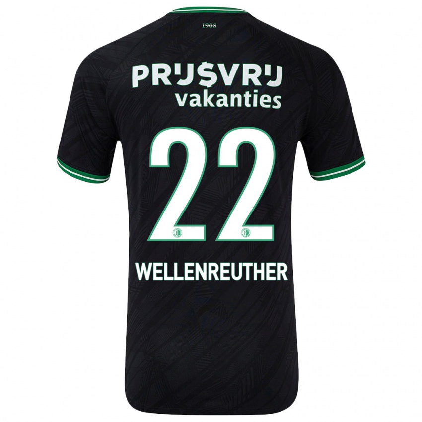 Niño Camiseta Timon Wellenreuther #22 Negro Verde 2ª Equipación 2024/25 La Camisa México