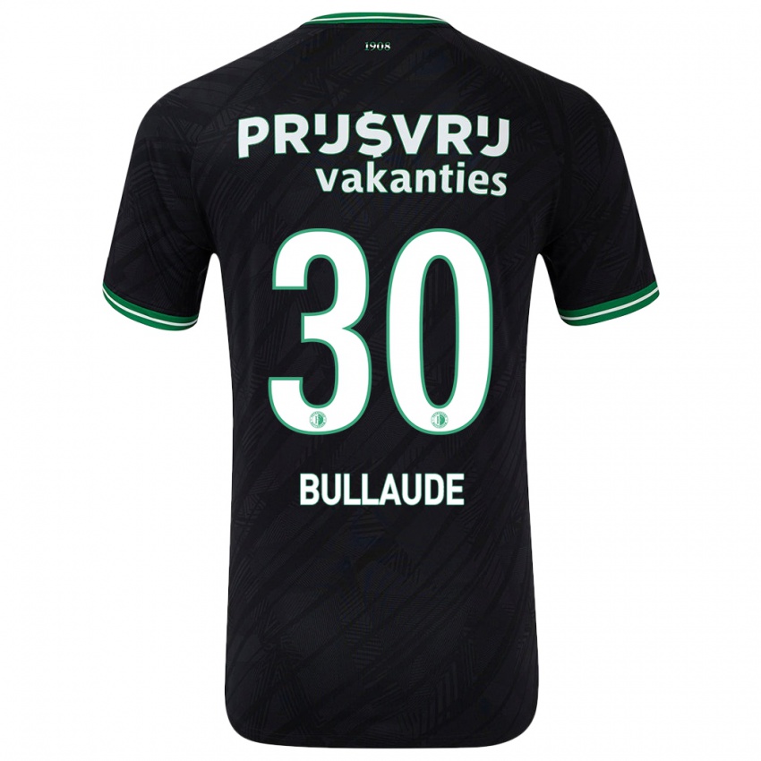 Niño Camiseta Ezequiel Bullaude #30 Negro Verde 2ª Equipación 2024/25 La Camisa México