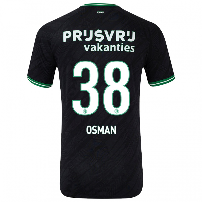 Niño Camiseta Ibrahim Osman #38 Negro Verde 2ª Equipación 2024/25 La Camisa México